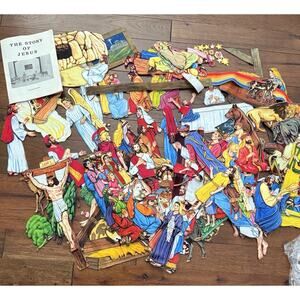 BETTY LUKENS Bible Stories Felt People Animals Props Story of Jesus HUGE LOT